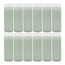 8" Tall White Candle 7 Day White Prayer Glass Candle Unscented 10oz (Pack of 12)