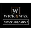 Wick & Wax Pine Scented 3-Wick Jar Candle, 14oz