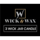 Wick & Wax Strawberry Scented 3-Wick Jar Candle, 14oz