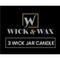Wick & Wax Apple Cinnamon Scented 3-Wick Jar Candle, 14oz