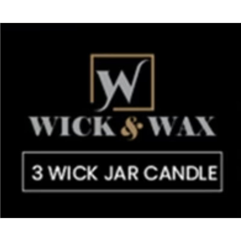 Wick & Wax Vanilla Scented 3-Wick Jar Candle, 14oz