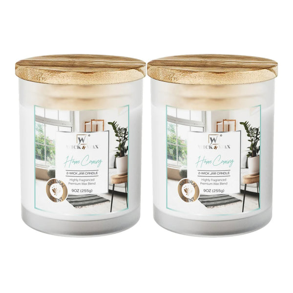 Wick & Wax Home Coming 2-Wick Jar Candle, 9oz (Pack of 2)