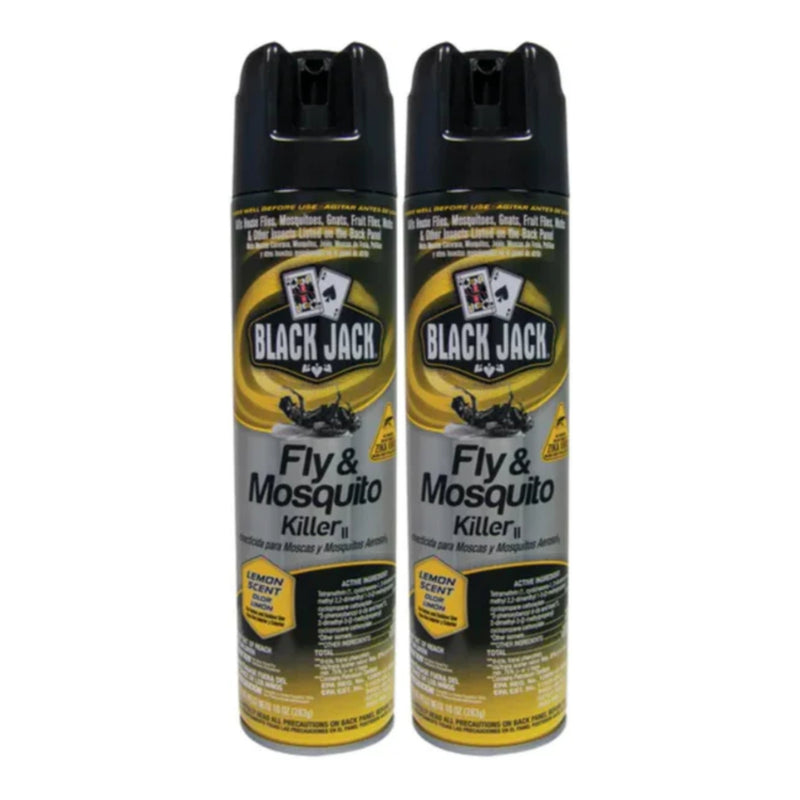 Black Jack Fly & Mosquito Killer - Lemon Scent, 10oz. (283g) (Pack of 2)