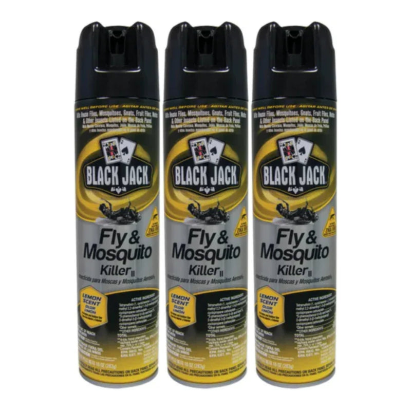 Black Jack Fly & Mosquito Killer - Lemon Scent, 10oz. (283g) (Pack of 3)