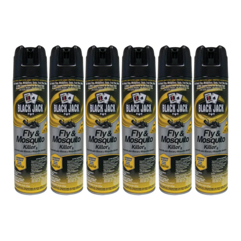 Black Jack Fly & Mosquito Killer - Lemon Scent, 10oz. (283g) (Pack of 6)