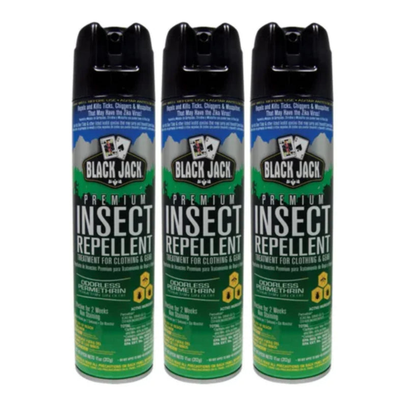 Black Jack Premium Insect Repellent - Odorless, 11oz. (312g) (Pack of 3)