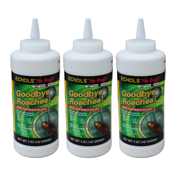 Echols by No Bugs M' Lady - Boric Acid Roach Killer II, 5oz. (142g) (Pack of 3)