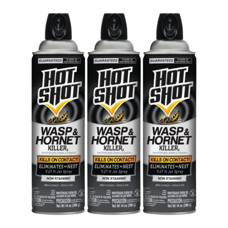 Hot Shot Wasp & Hornet Killer, 14oz. (396g) (Pack of 3)