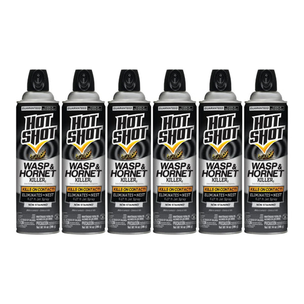 Hot Shot Wasp & Hornet Killer, 14oz. (396g) (Pack of 6)