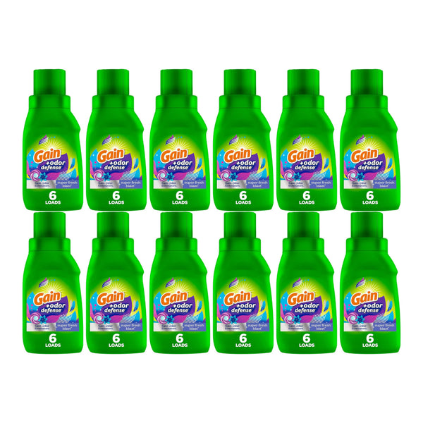 Gain + Odor Defense Super Fresh Blast Laundry Detergent, 10oz 306ml (Pack of 12)