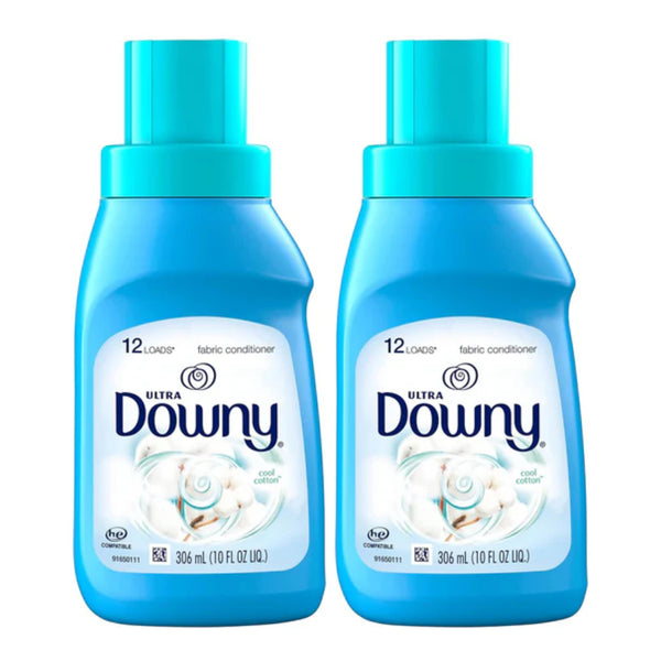 Ultra Downy Cool Cotton Fabric Softener / Conditioner, 10oz (306ml) (Pack of 2)