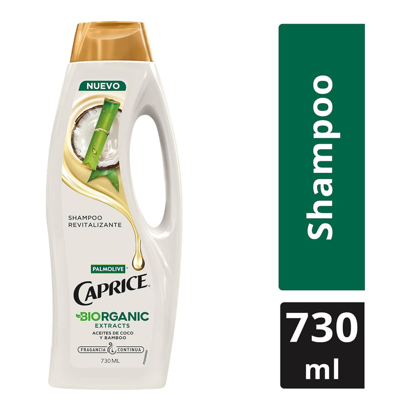 Caprice Shampoo Biogranic Extracts Aceites De Coco y Bamboo, 730ml