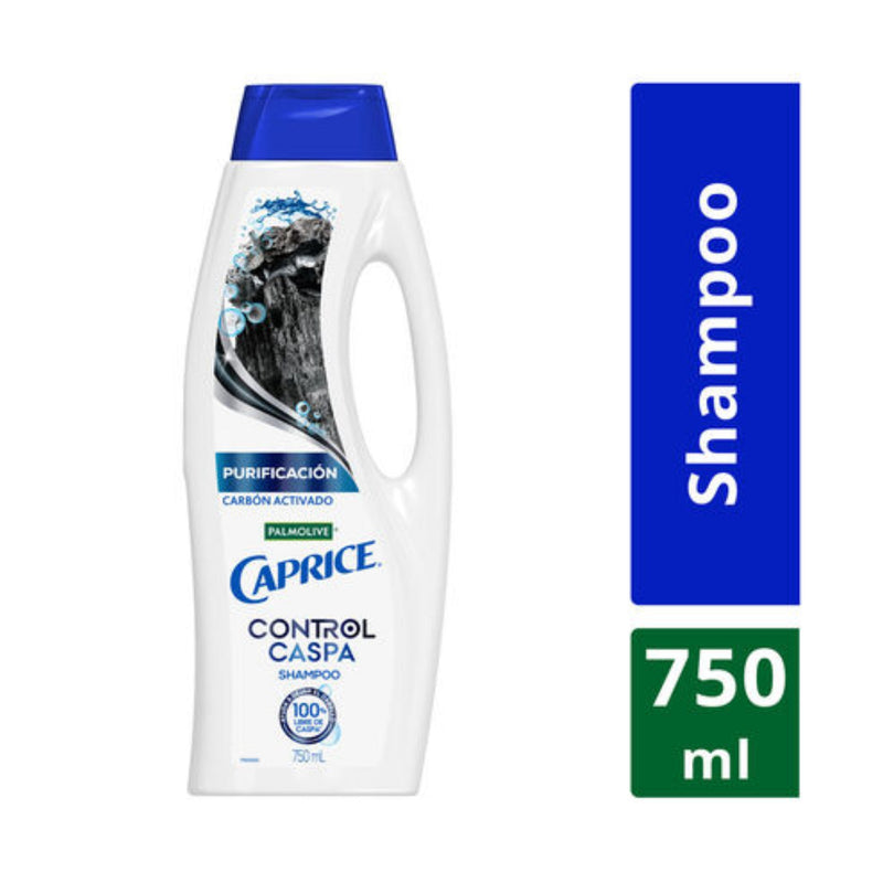 Caprice Shampoo Purificacion (Carbon Activado) Control Caspa, 750ml (Pack of 6)