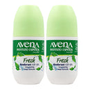 Avena Instituto Español Oatmeal Fresh Deodorant Roll-On, 2.5oz 75ml (Pack of 2)