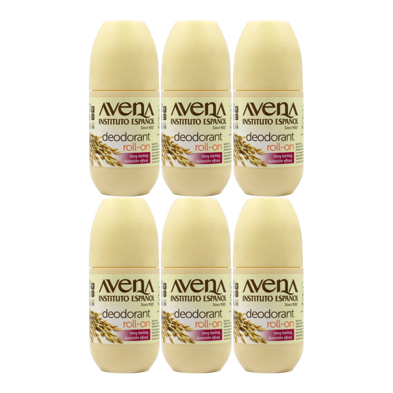 Avena Instituto Español Oatmeal Deodorant Roll-On, 2.5oz (75ml) (Pack of 6)