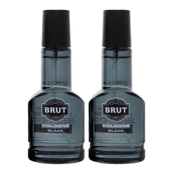 Brut Cologne For Men - Black Fragrance, 1oz. - Limited Edition (Pack of 2)