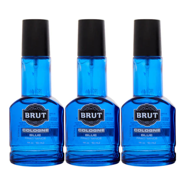 Brut Cologne For Men - Blue Fragrance, 1oz. - Limited Edition (Pack of 3)