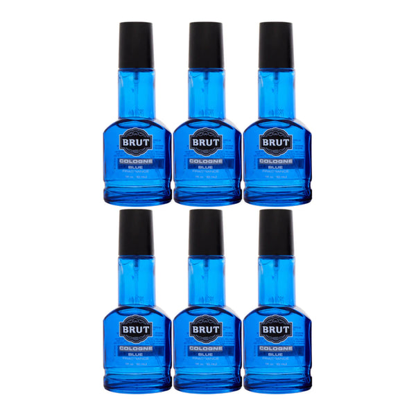 Brut Cologne For Men - Blue Fragrance, 1oz. - Limited Edition (Pack of 6)