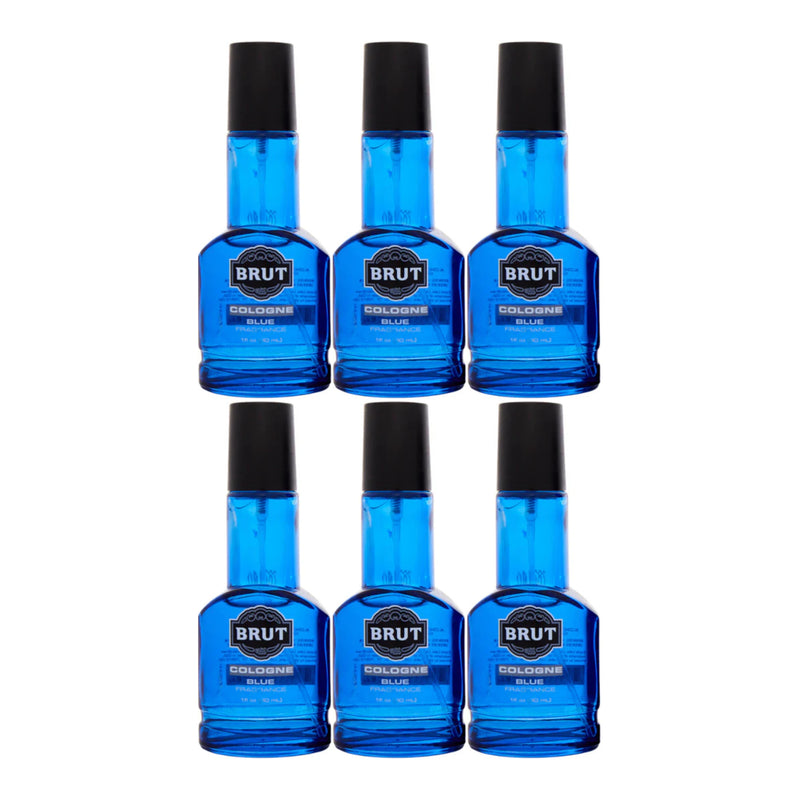 Brut Cologne For Men - Blue Fragrance, 1oz. - Limited Edition (Pack of 6)