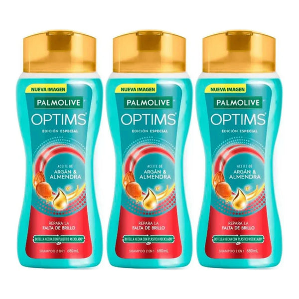 Palmolive Optims Aceite de Camelia 2-in-1 Shampoo, 680ml (Pack of 3)