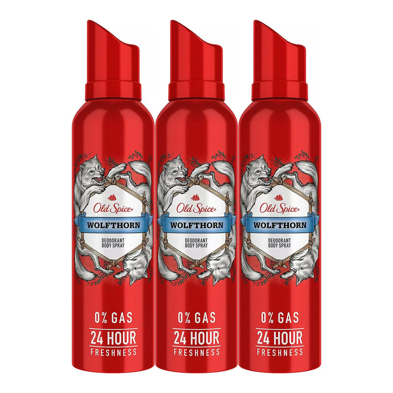 Old Spice Wolfthorn Deodorant Body Spray, 4.73oz (Pack of 3)