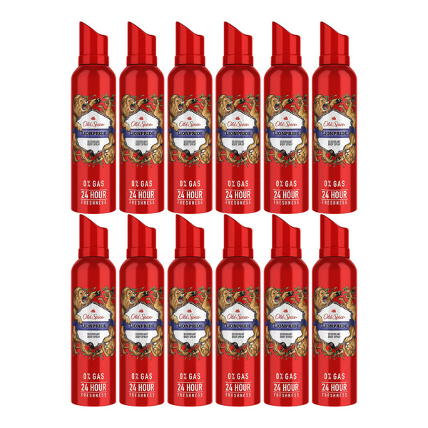 Old Spice Lionpride Deodorant Body Spray, 4.73oz (Pack of 12)