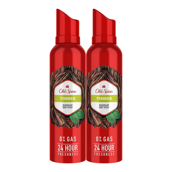 Old Spice Timber Deodorant Body Spray, 4.73oz (Pack of 2)