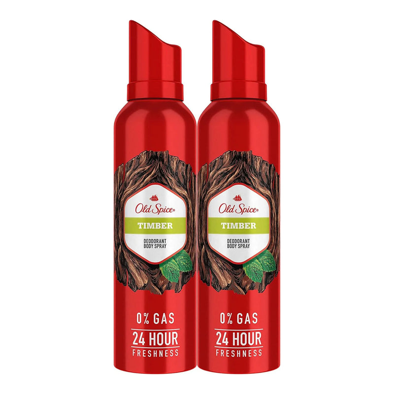 Old Spice Timber Deodorant Body Spray, 4.73oz (Pack of 2)