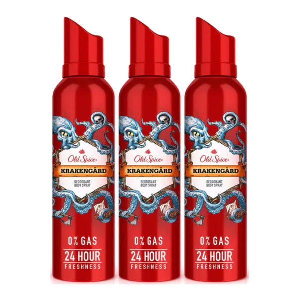 Old Spice Krakengard Deodorant Body Spray, 4.73oz (Pack of 3)