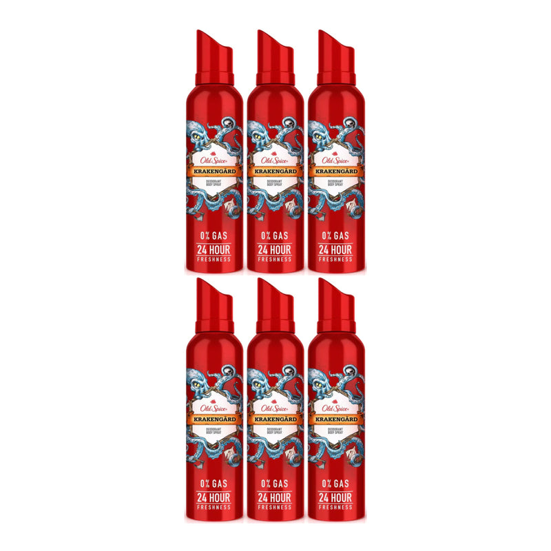 Old Spice Krakengard Deodorant Body Spray, 4.73oz (Pack of 6)