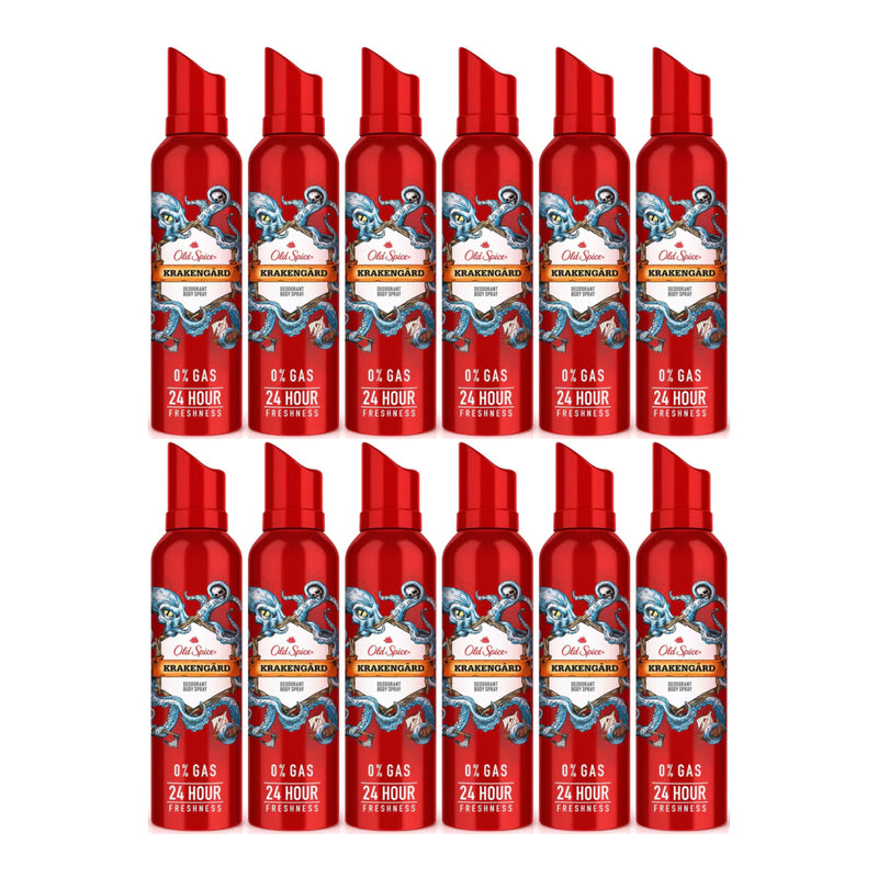 Old Spice Krakengard Deodorant Body Spray, 4.73oz (Pack of 12)