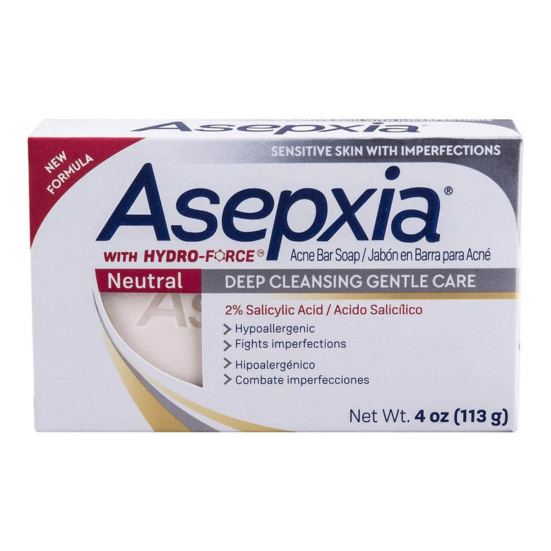 Asepxia Neutral Acne Bar Soap Deep Cleansing Gentle Care 4oz (113g)