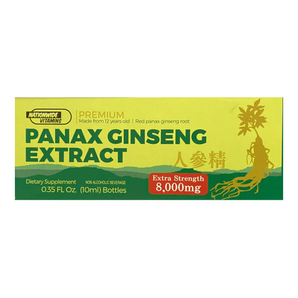 Premium Panax Ginseng Extract Extra Strength 8000mg, 0.35oz. (10ml)