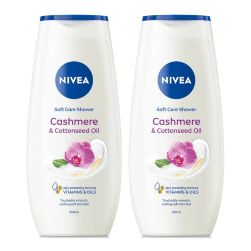 Nivea Cashmere & Cottonseed Oil Shower Gel w/ Vitamins, 8.45oz (Pack of 2)