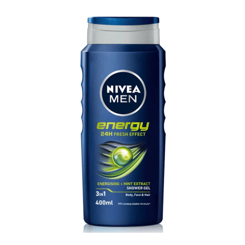 Nivea Men Energy 3-in-1 Shower Gel w/ Mint Extract, 8.45oz (250ml)