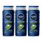 Nivea Men Energy 3-in-1 Shower Gel w/ Mint Extract, 8.45oz (250ml) (Pack of 3)