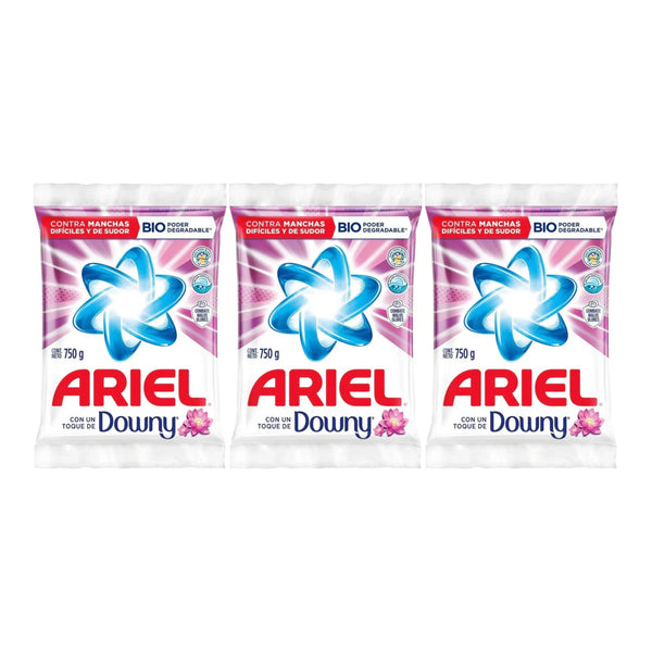 Ariel Laundry Detergent Powder With A Touch of Downy, 750g (Pack of 3)