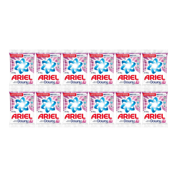 Ariel Laundry Detergent Powder With A Touch of Downy, 750g (Pack of 12)