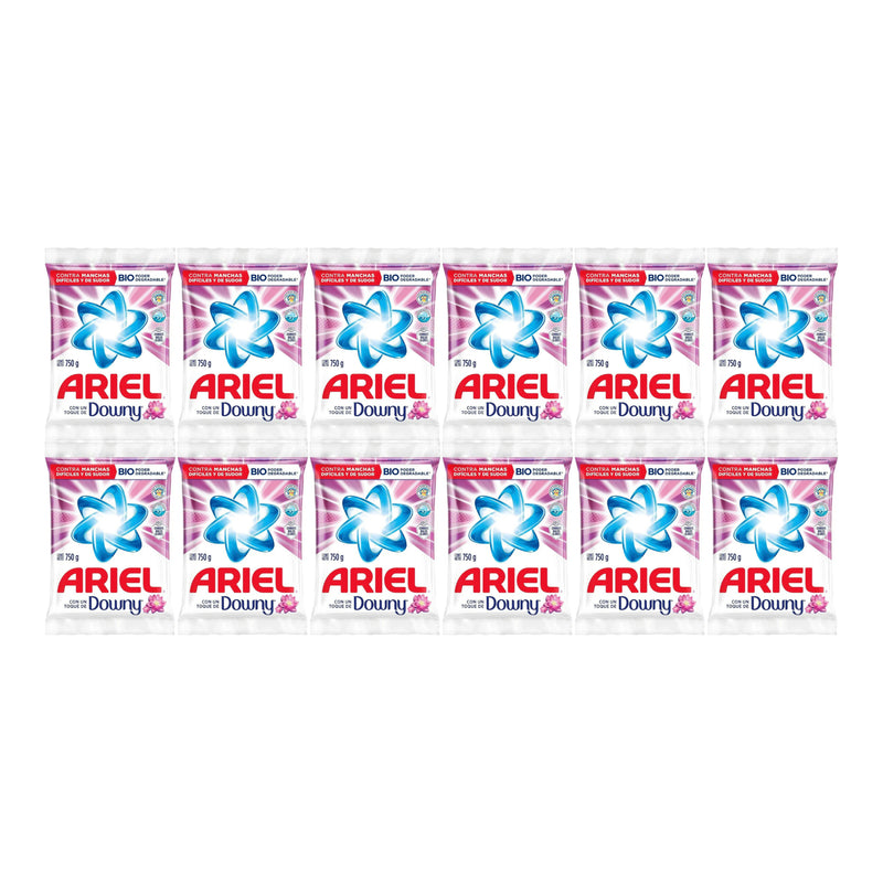 Ariel Laundry Detergent Powder With A Touch of Downy, 750g (Pack of 12)