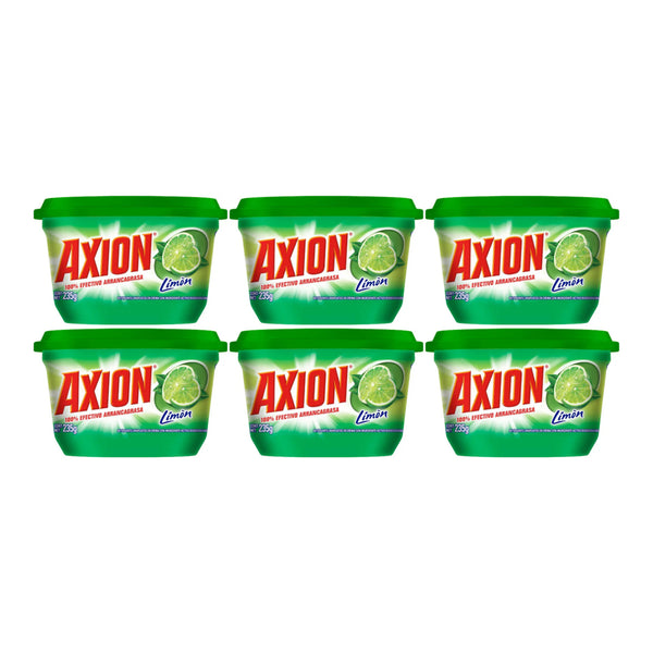 Axion Lemon 100% Effective Grease Stripper - Dishwashing Paste 235g (Pack of 6)