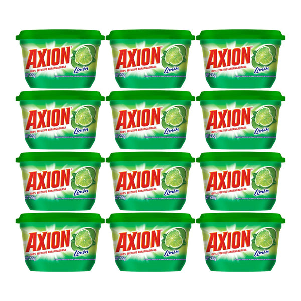 Axion Lemon 100% Effective Grease Stripper - Dishwashing Paste 235g (Pack of 12)