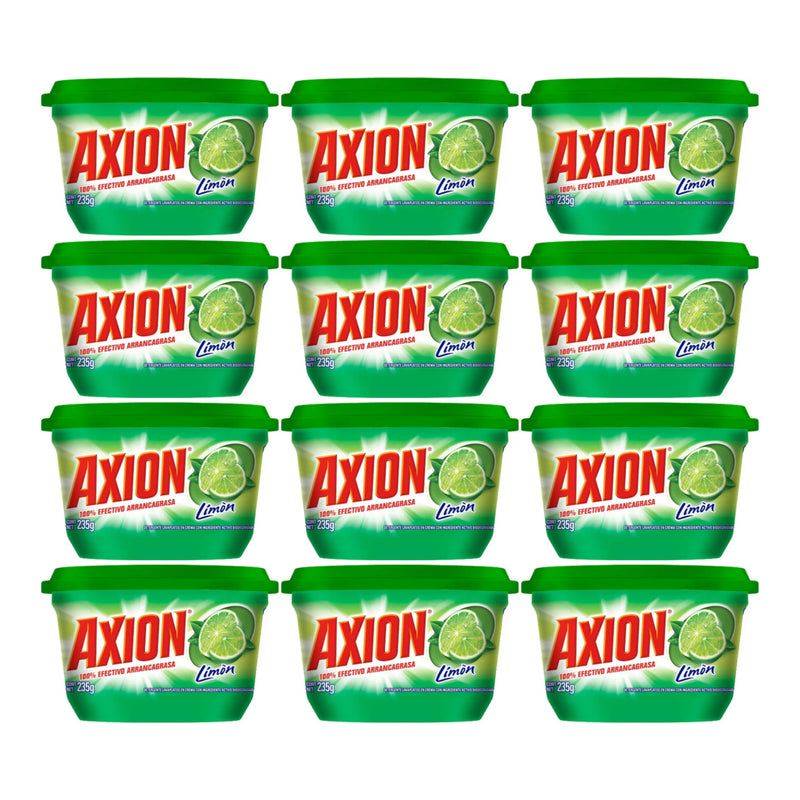 Axion Lemon 100% Effective Grease Stripper - Dishwashing Paste 235g (Pack of 12)