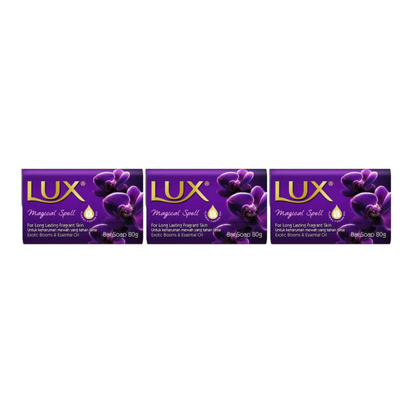 LUX Magical Spell Bar Soap With Exotic Blooms & Essential Oils, 80g (Pack of 3)