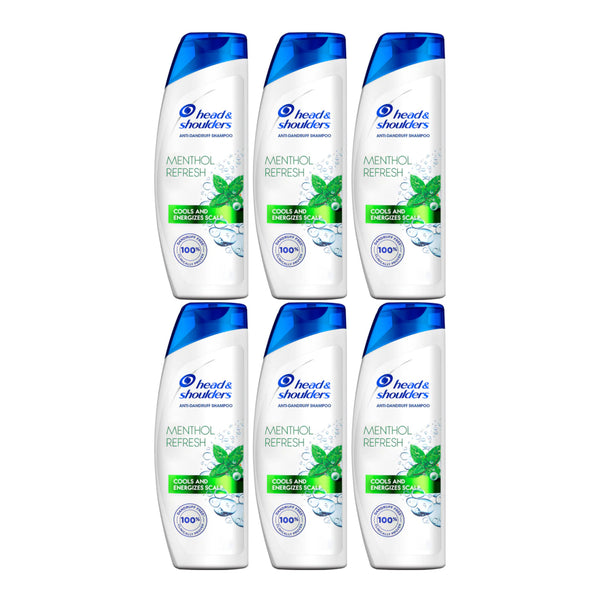 Head & Shoulders Anti-Dandruff Shampoo - Menthol Refresh, 13.5oz (Pack of 6)