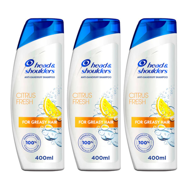 Head & Shoulders Anti-Dandruff Shampoo - Citrus Fresh, 13.5oz 400ml (Pack of 3)