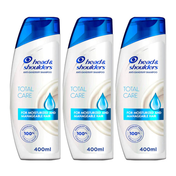 Head & Shoulders Anti-Dandruff Shampoo - Total Care, 13.5oz (400ml) (Pack of 3)