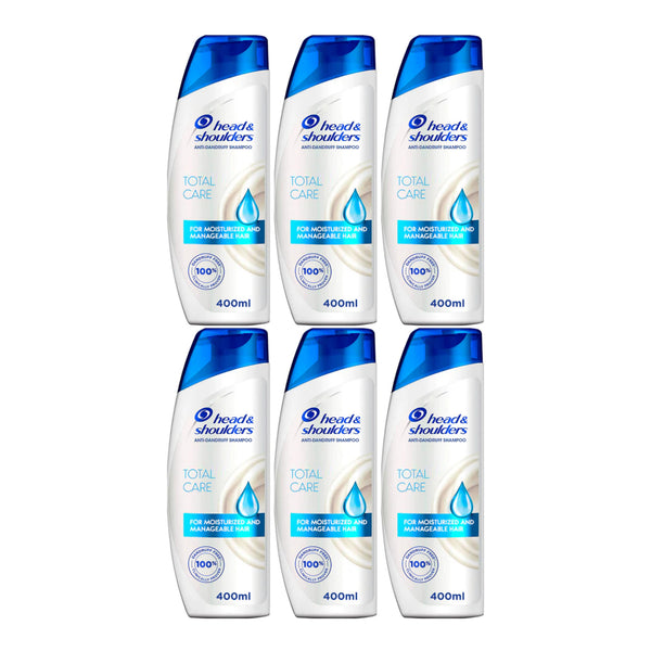 Head & Shoulders Anti-Dandruff Shampoo - Total Care, 13.5oz (400ml) (Pack of 6)