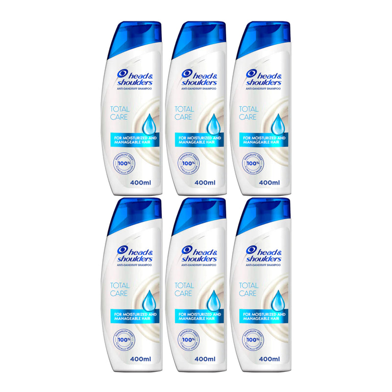 Head & Shoulders Anti-Dandruff Shampoo - Total Care, 13.5oz (400ml) (Pack of 6)