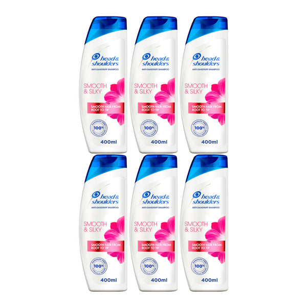 Head & Shoulders Anti-Dandruff Shampoo - Smooth & Silky, 13.5oz (Pack of 6)