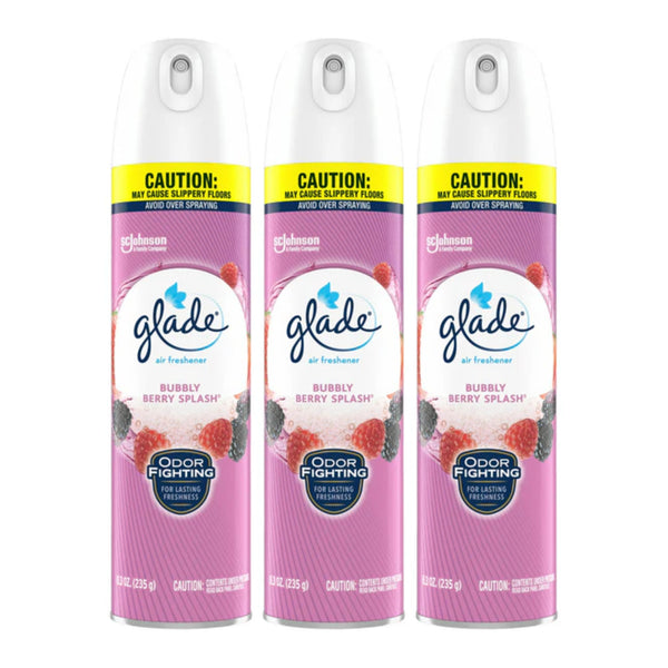 Glade Bubbly Berry Splash Air Freshener Spray, 8.3 oz. (Pack of 3)